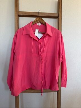 Ghospell x Anthropologie Tie Front Blouse